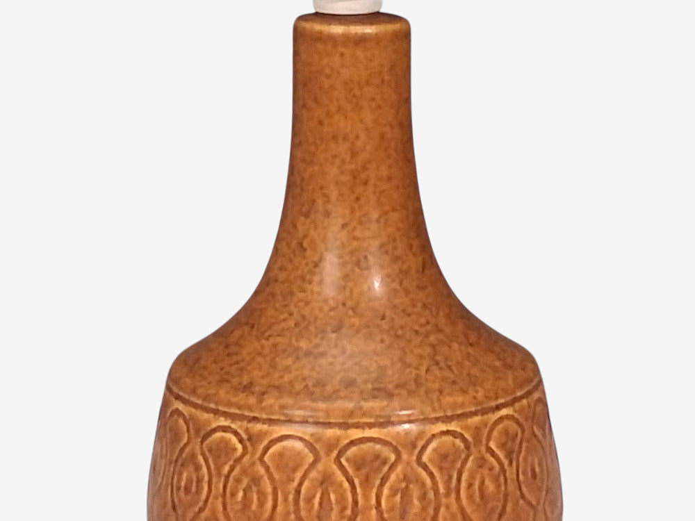 Søholm Stentøj, Table Lamp, Orange Stoneware, Denmark, 1960s
