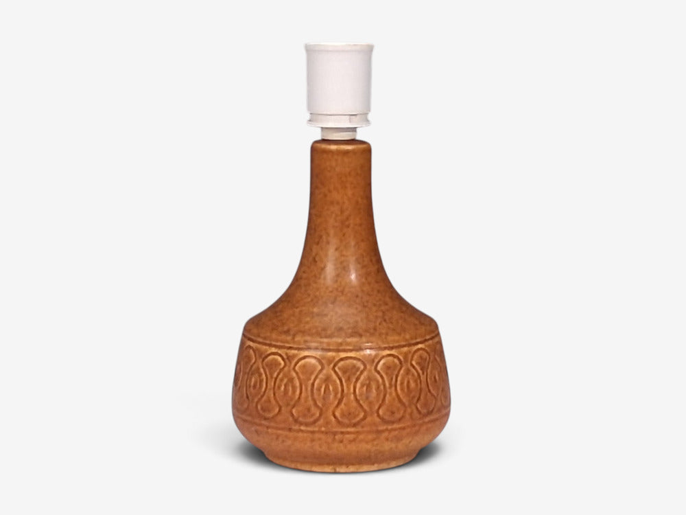 Søholm Stentøj, Table Lamp, Orange Stoneware, Denmark, 1960s