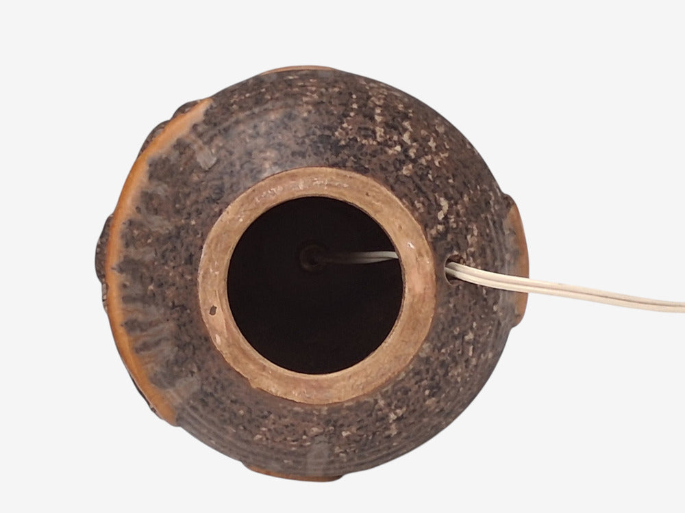 Michael Andersen & Son, Table Lamp, Brown Stoneware, Denmark, 1960s