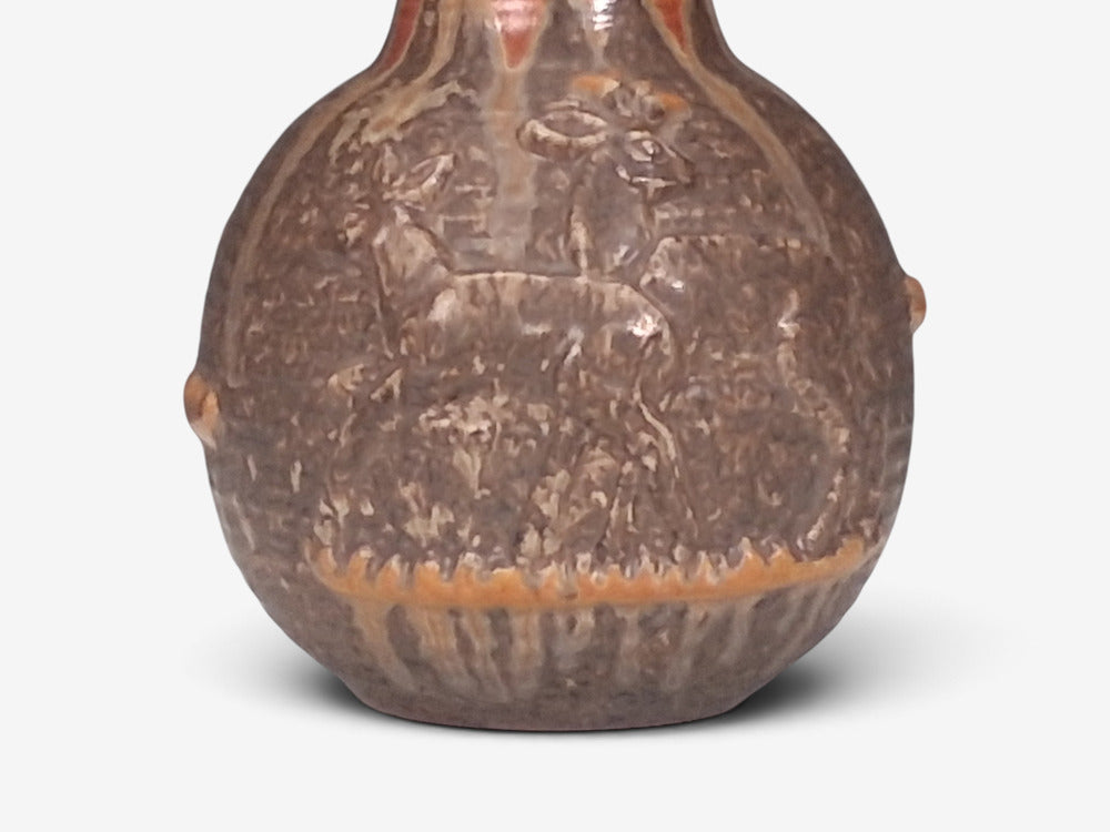 Michael Andersen & Son, Table Lamp, Brown Stoneware, Denmark, 1960s