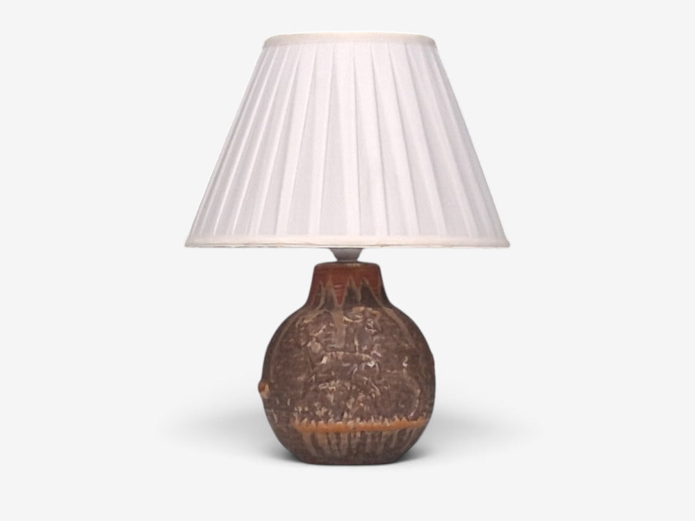 Michael Andersen & Son, Table Lamp, Brown Stoneware, Denmark, 1960s