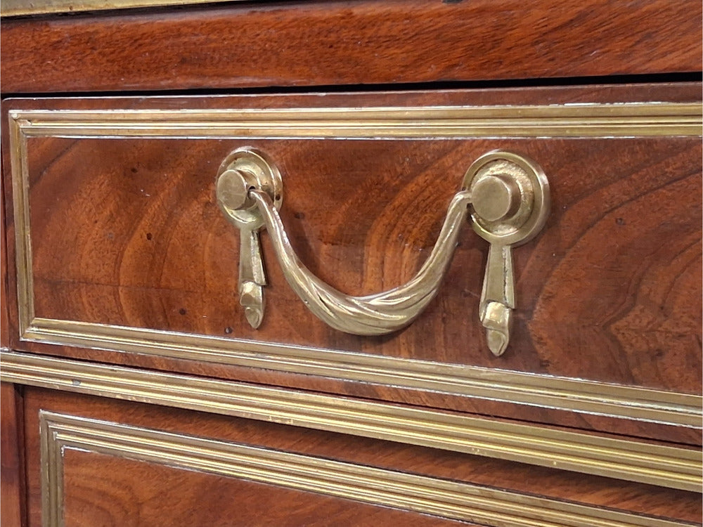 Russian Neoclassical, Commode, Crotch Mahogany, Bronze, Baltic States, 1860s