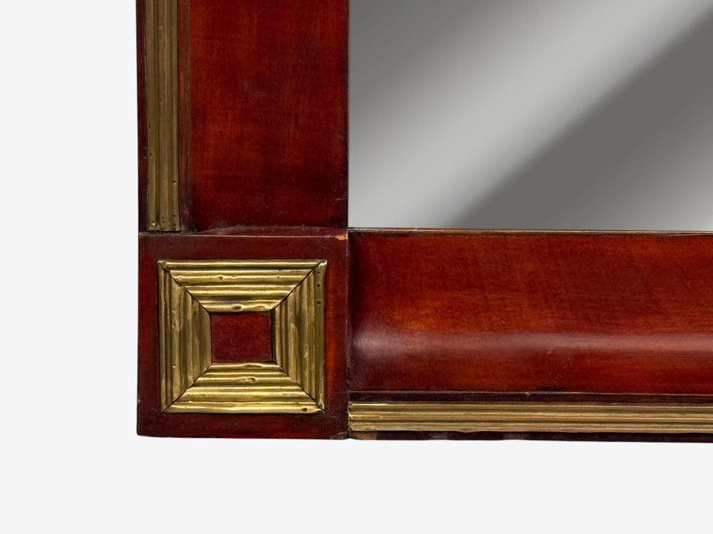 Russian Neoclassical, Wall Mirror, Mahogany, Bronze, Baltic States, 1860s