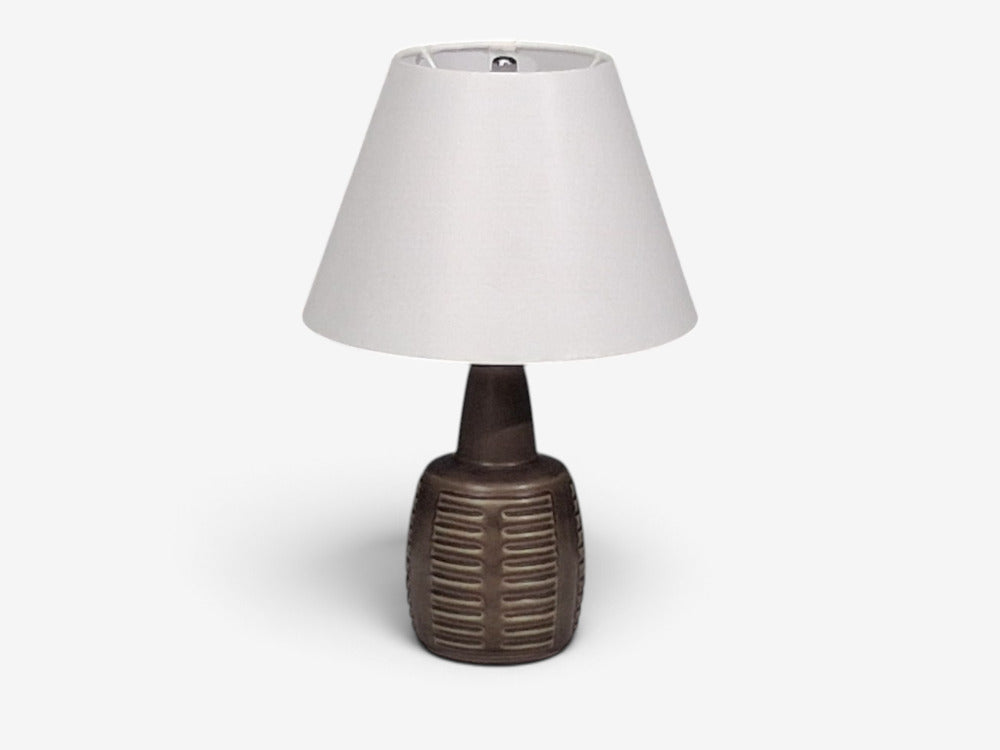 Einar Johansen, Table Lamp, Brown Stoneware, Denmark, 1960s