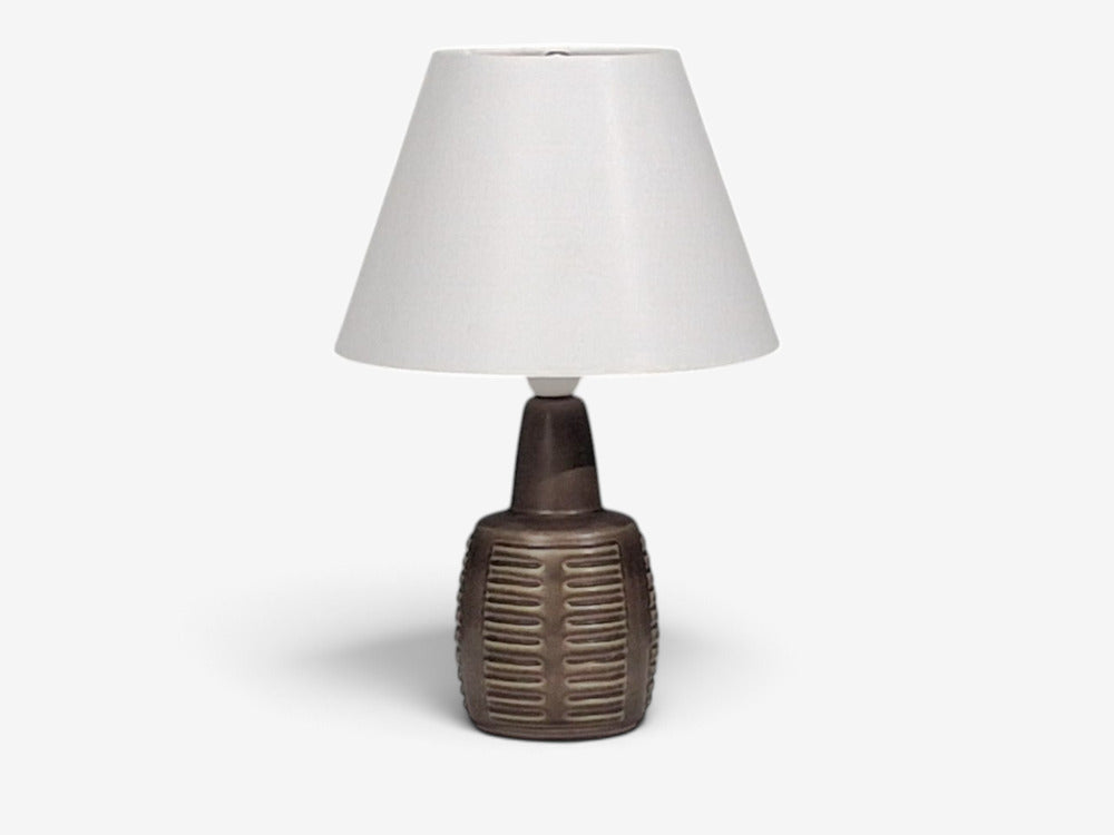 Einar Johansen, Table Lamp, Brown Stoneware, Denmark, 1960s