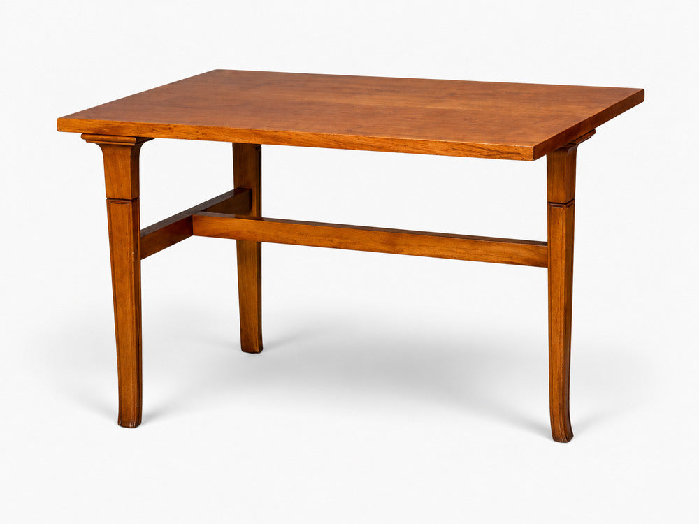 T.H. Robsjohn-Gibbings, Rare Trapeza End Tables, Walnut, Greece, 1937