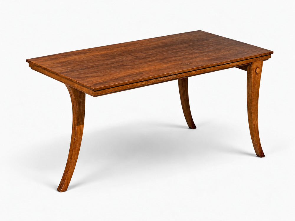 T.H. Robsjohn-Gibbings, Rare Trapeza End Table, Walnut, Greece, 1960s
