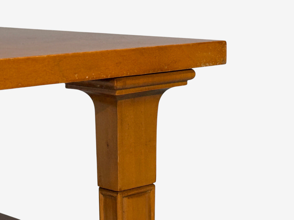T.H. Robsjohn-Gibbings, Rare Trapeza End Table, Walnut, Greece, 1960s