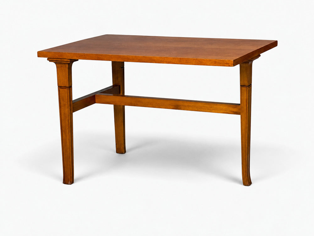 T.H. Robsjohn-Gibbings, Rare Trapeza End Table, Walnut, Greece, 1960s