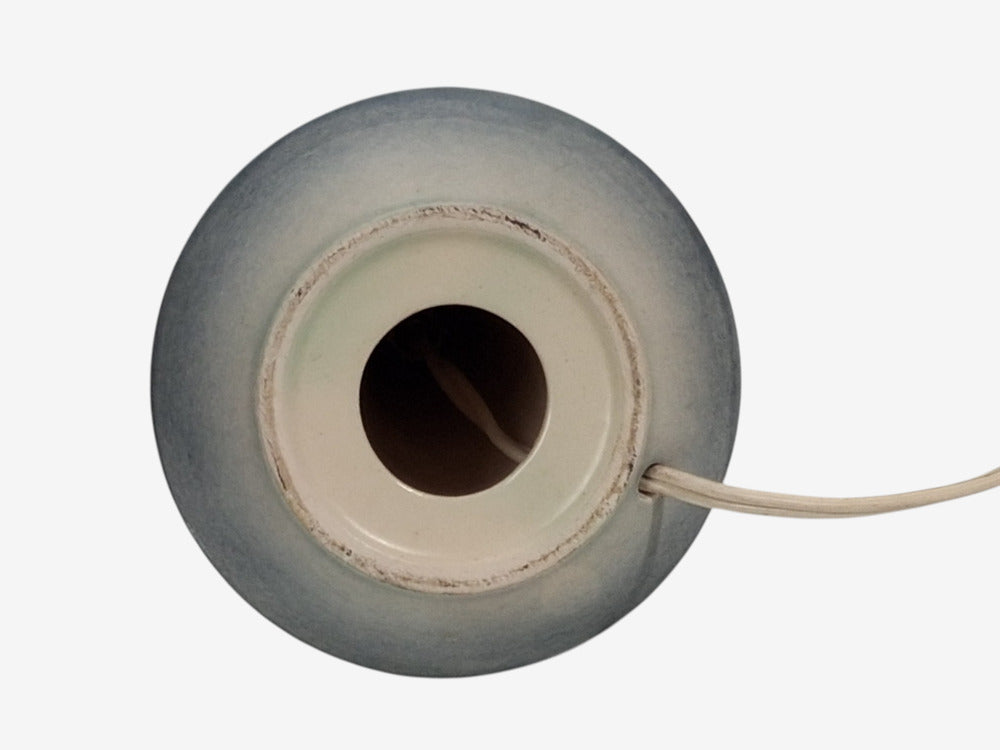 Soholm Stentoj, Table Lamp, Blue-Grey Glazed Stoneware, Denmark, 1960s