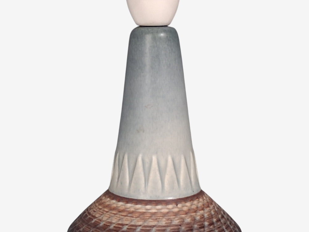 Soholm Stentoj, Table Lamp, Blue-Grey Glazed Stoneware, Denmark, 1960s