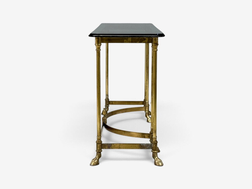 LaBarge, German Modern, Console Table, Brass, Glass, Germany, 1970s