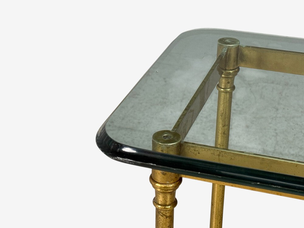 LaBarge, German Modern, Console Table, Brass, Glass, Germany, 1970s