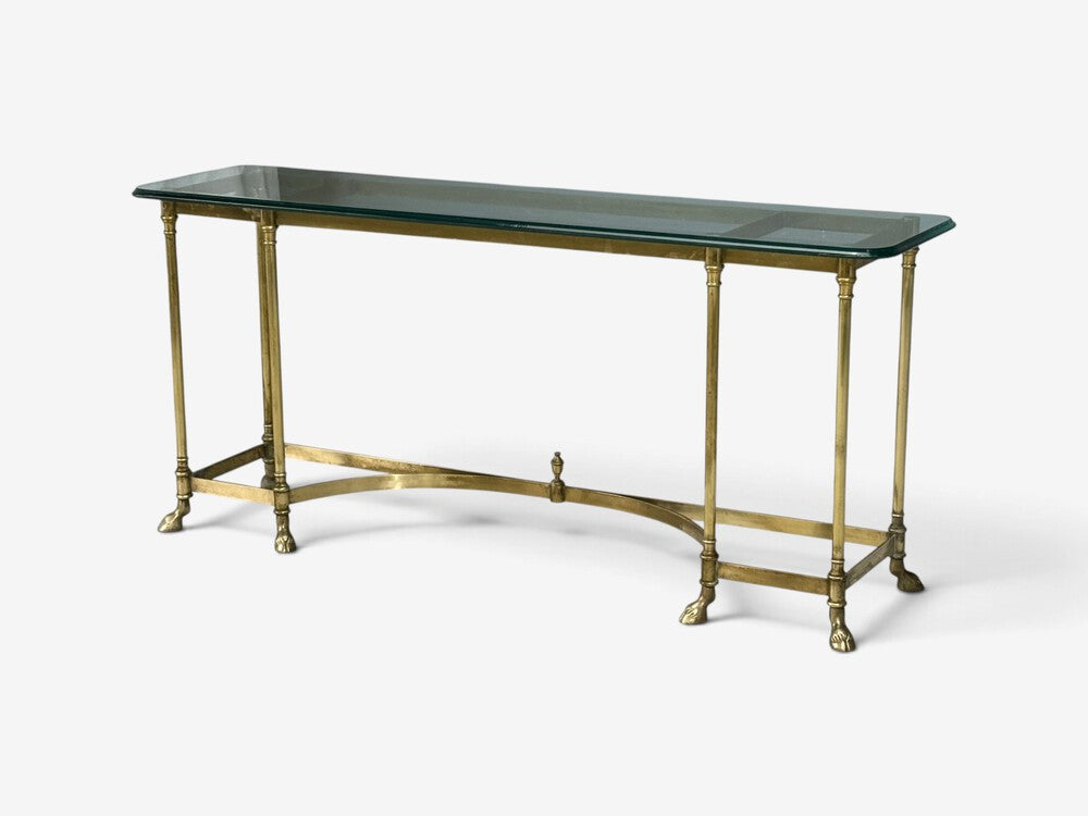 LaBarge, German Modern, Console Table, Brass, Glass, Germany, 1970s