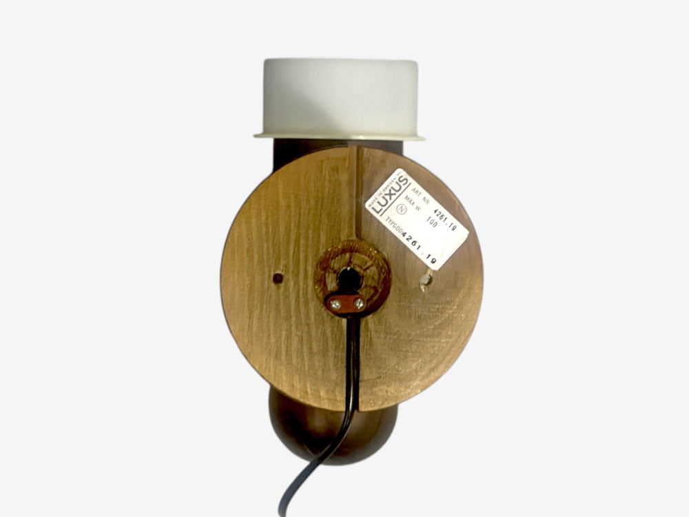 Luxus Vittsjö, Impressive Wall Sconces, Dark Pine, Tinted Glass, Sweden, 1960s