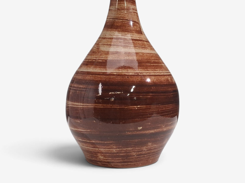 Gordon & Jane Martz, Large Table Lamp, Brown Glazed Ceramic, USA, 1960s