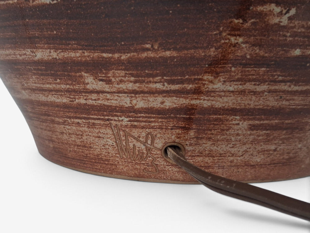 Gordon & Jane Martz, Large Table Lamp, Brown Glazed Ceramic, USA, 1960s