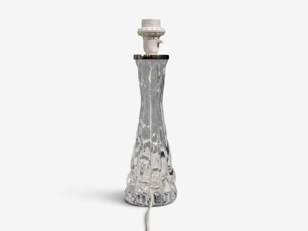 Carl Fagerlund, Table Lamps, Textured Glass, Chrome, Sweden, 1960s