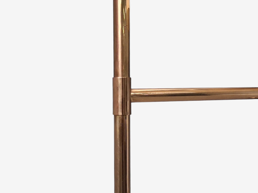 Bergboms, Swedish Modern, Floor Lamp, Brass, Fabric, Sweden, 1960s