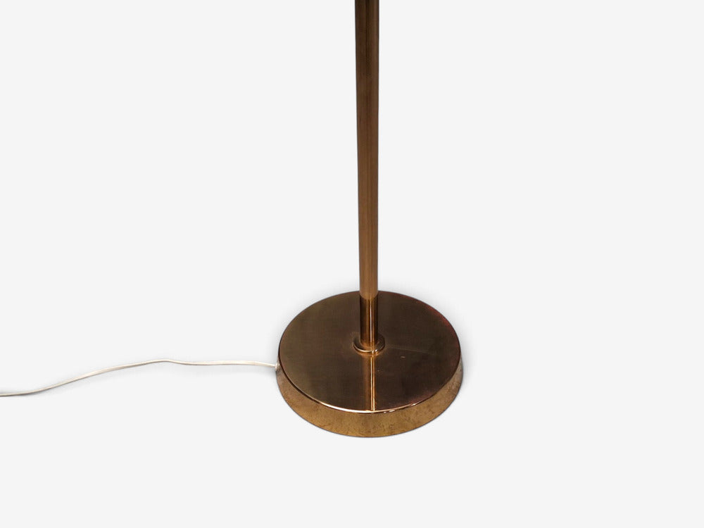 Bergboms, Swedish Modern, Floor Lamp, Brass, Fabric, Sweden, 1960s