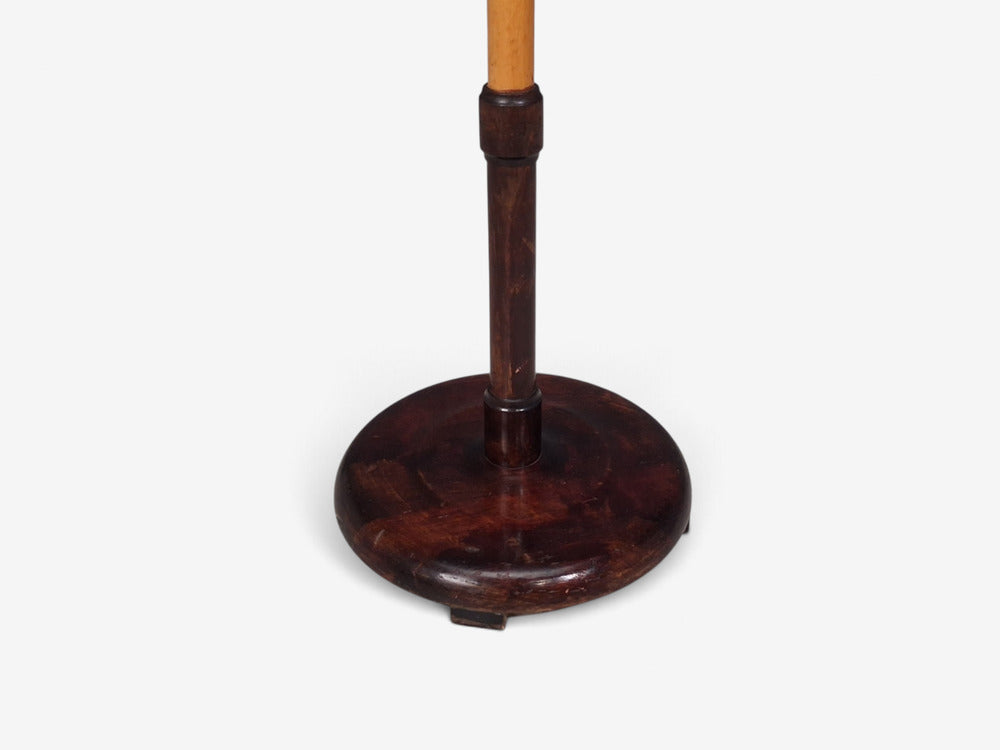 Swedish Art Deco, Adjustable Floor Lamp, Birch, Metal, Sweden, 1930s
