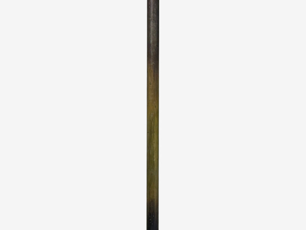 Swedish Art Deco, Floor Lamp, Patinated Brass, Wood, Fabric, Sweden, 1920s