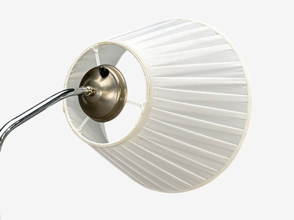 Swedish Art Deco, Floor Lamp, Mahogany, Chrome, Sweden, 1930s