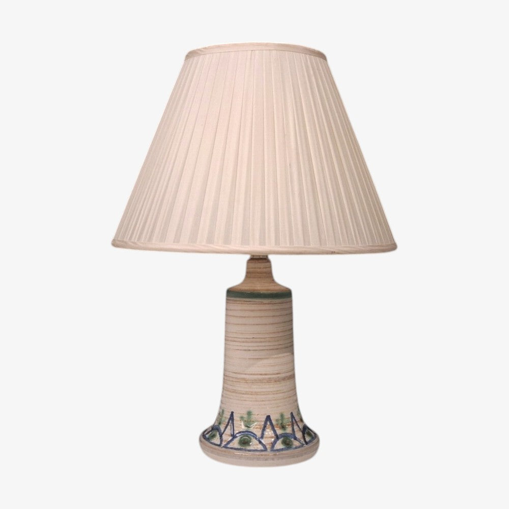 Arne Finne, Table Lamp, Cream Glazed Stoneware, Denmark, 1960s