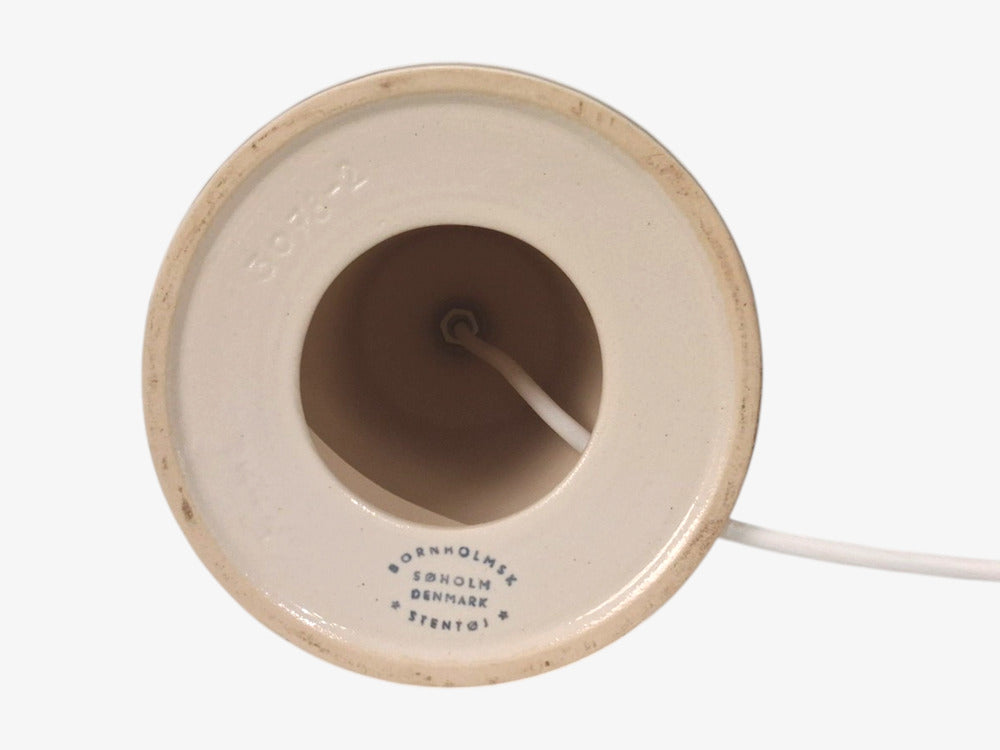 Arne Finne, Table Lamp, Cream Glazed Stoneware, Denmark, 1960s