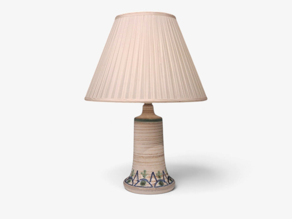 Arne Finne, Table Lamp, Cream Glazed Stoneware, Denmark, 1960s