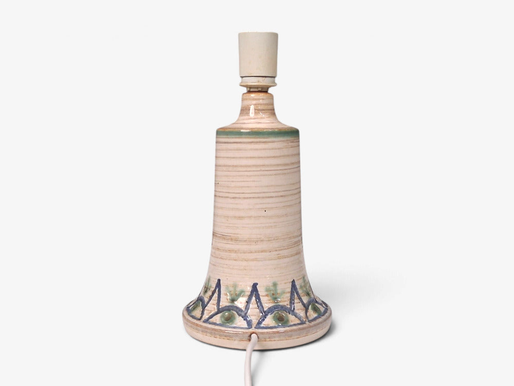 Arne Finne, Table Lamp, Cream Glazed Stoneware, Denmark, 1960s