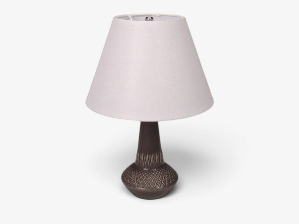 Einar Johansen, Table Lamp, Brown Stoneware, Denmark, 1960s