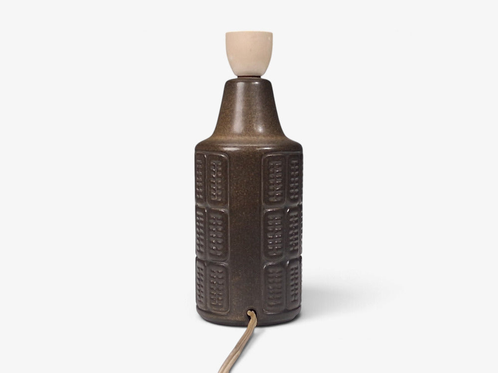 Søholm Stentøj, Table Lamp, Brown Glazed Stoneware, Denmark, 1960s