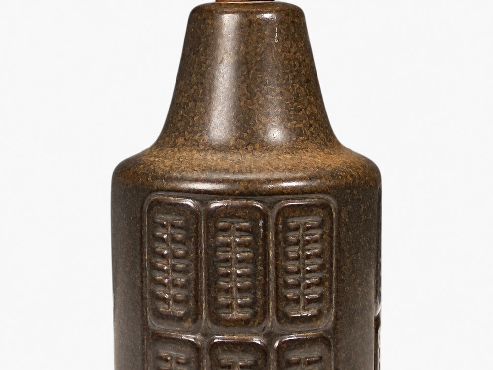 Søholm Stentøj, Table Lamp, Brown Glazed Stoneware, Denmark, 1960s