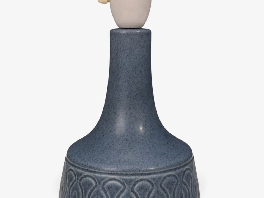 Søholm Stentøj, Table Lamps, Blue Glazed Stoneware, Denmark, 1960s