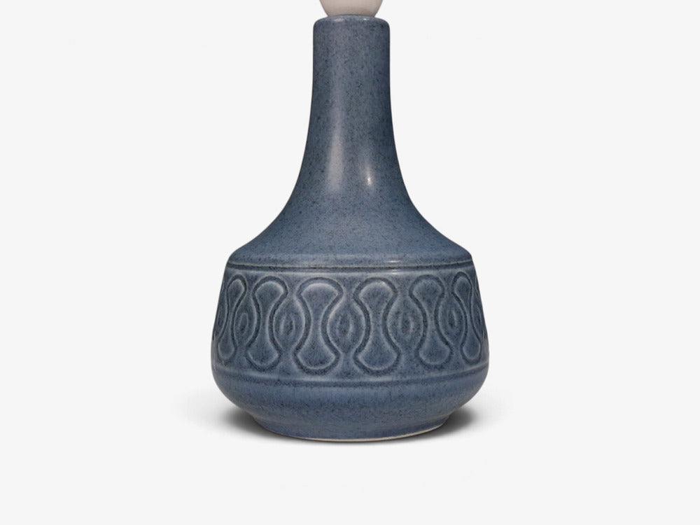 Søholm Stentøj, Table Lamps, Blue Glazed Stoneware, Denmark, 1960s