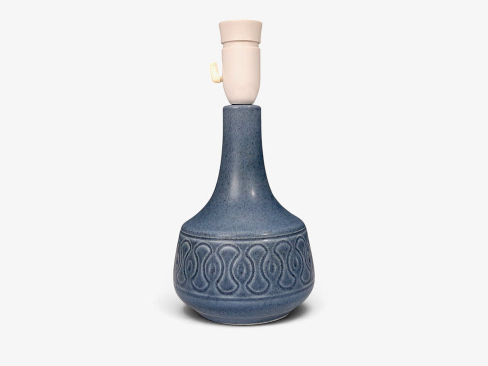 Søholm Stentøj, Table Lamps, Blue Glazed Stoneware, Denmark, 1960s