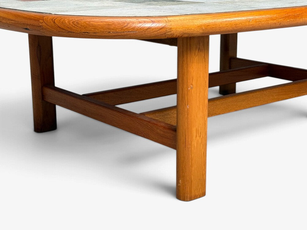 Gangso Møbler, Danish Modern, Coffee Table, Teak, Mosaic Tile, Denmark, 1970s