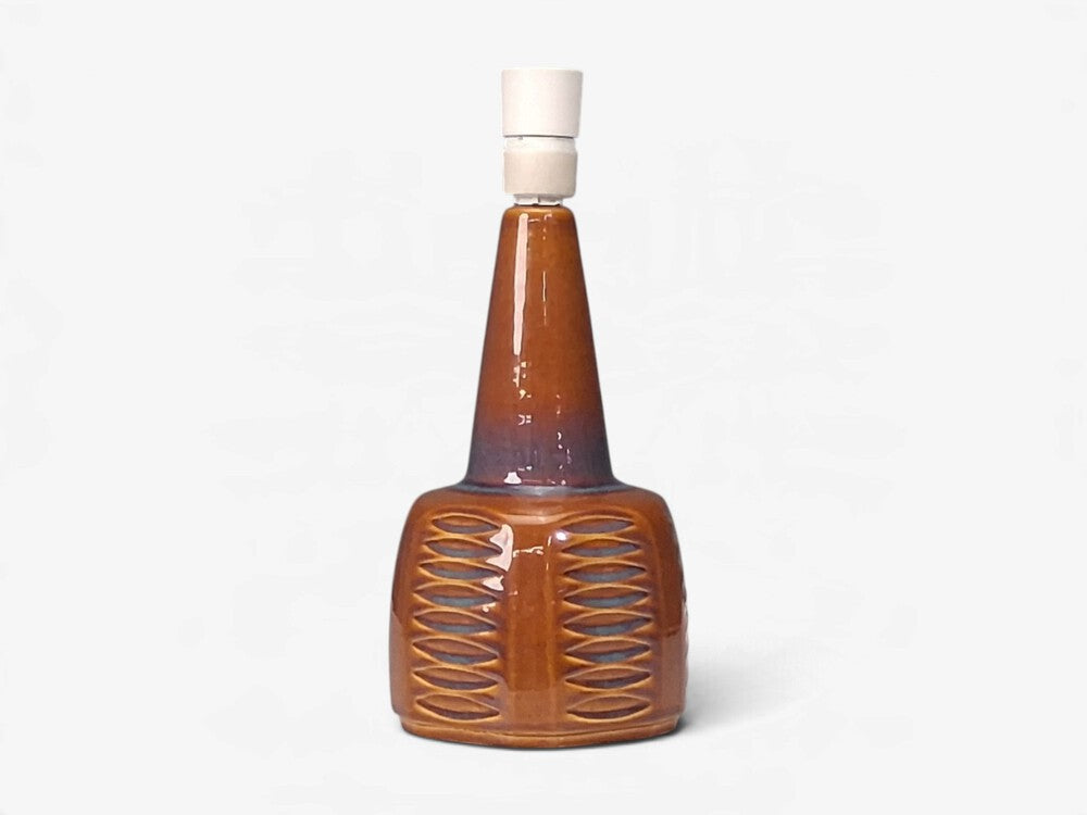 Einar Johansen, Table Lamps, Amber Glazed Stoneware, Denmark, 1960s
