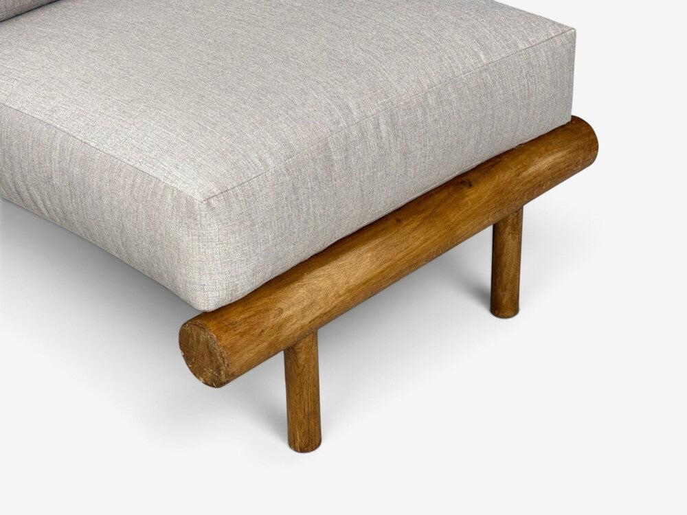 Charlotte Perriand, Rare 'La Cachette' Lounge Chairs, Oak, Fabric, France, 1960s
