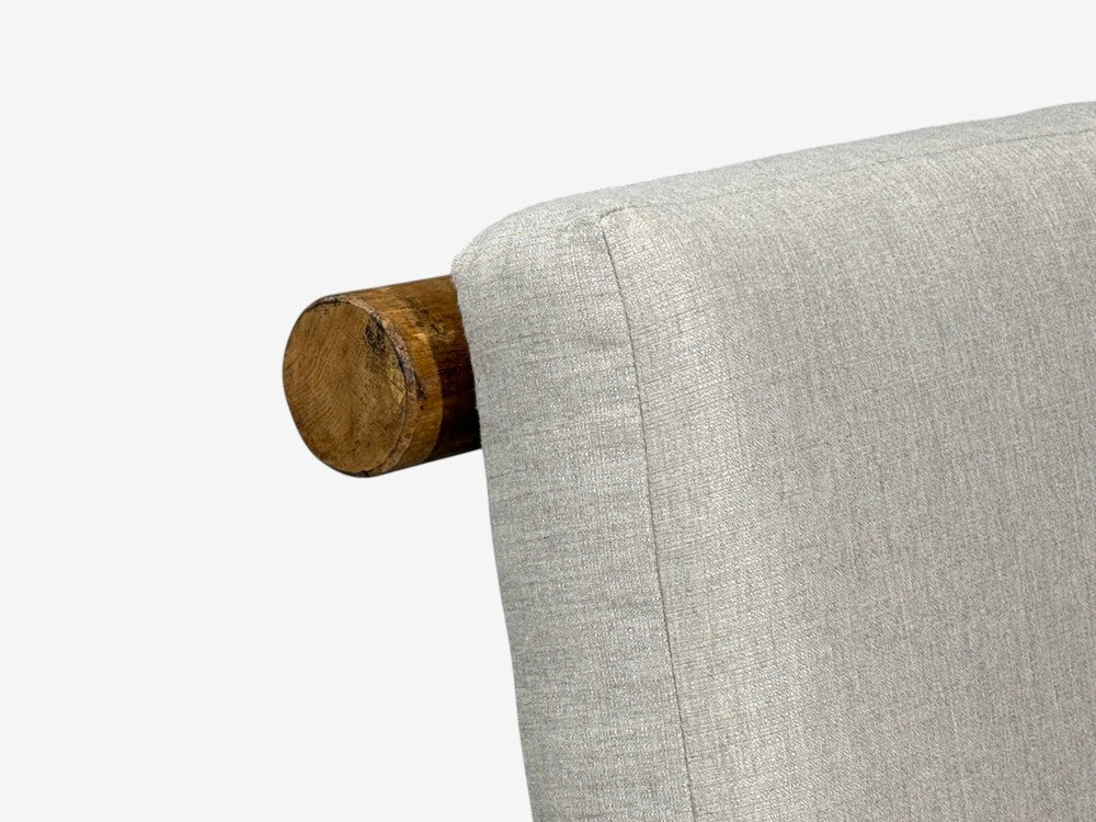 Charlotte Perriand, Rare 'La Cachette' Lounge Chairs, Oak, Fabric, France, 1960s