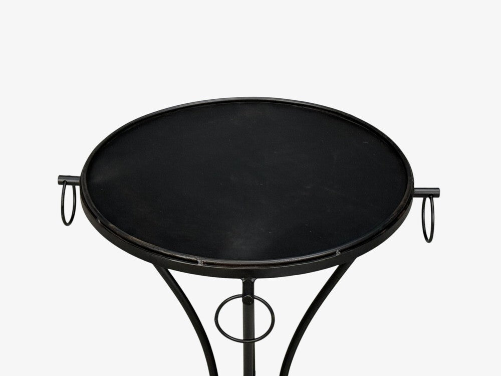 Jean-Michel Frank Style, Side Tables or Gueridons, Painted Iron, 20th c.
