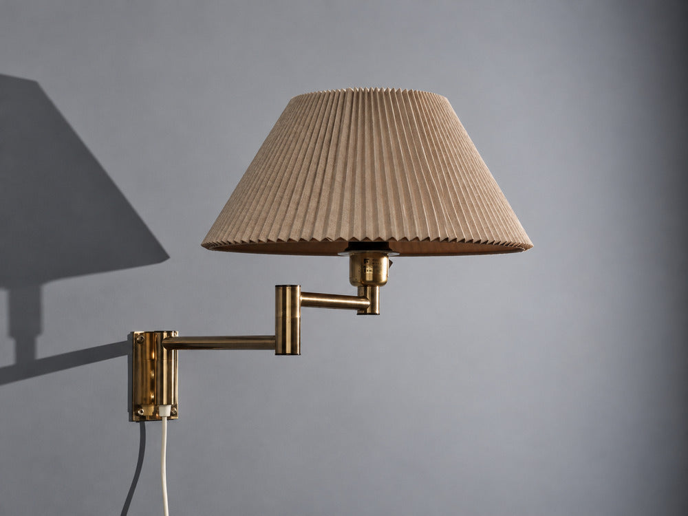 Fagerhults Belysning AB, Articulating Wall Light, Brass, Sweden, 1960s