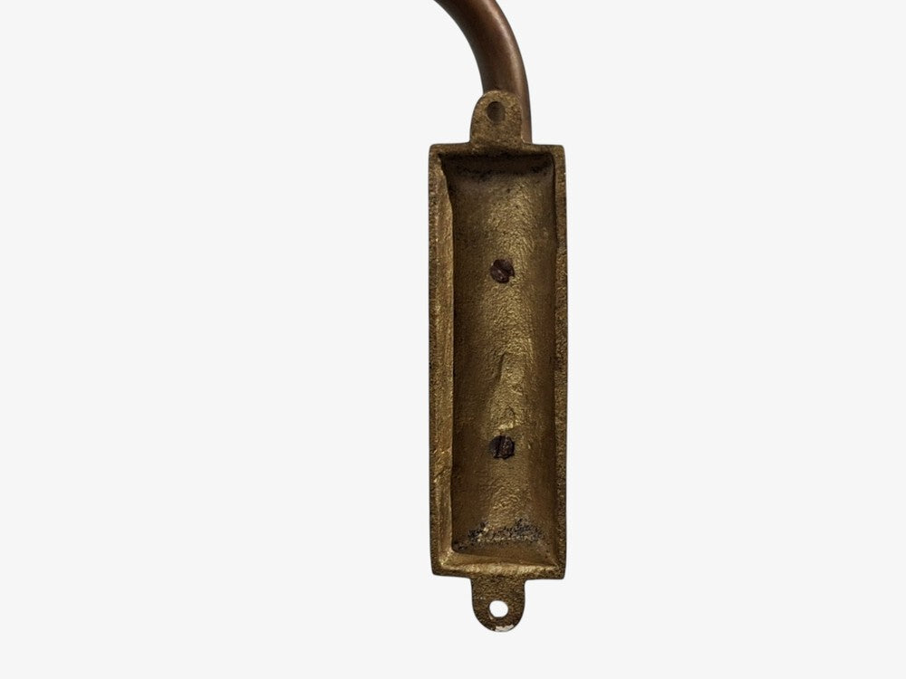 Danish Modern, Articulating Wall Light or Sconce, Patinated Brass, Denmark, 1950s