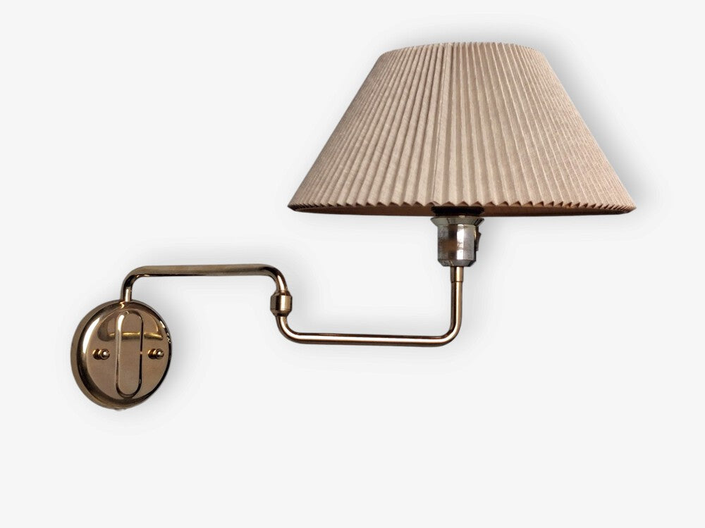 RAF, Swedish Modern, Articulating Wall Light, Brass, Sweden, 1970s