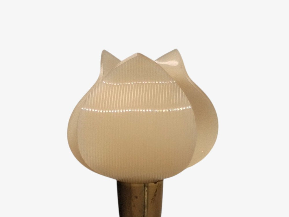 Scandinavian Modern, Tulip Wall Sconce, Brass, Plastic, Sweden, 1950s