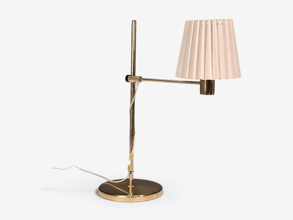 Hans-Agne Jakobsson, Large Adjustable Table Lamp, Polished Brass, Sweden, 1960s