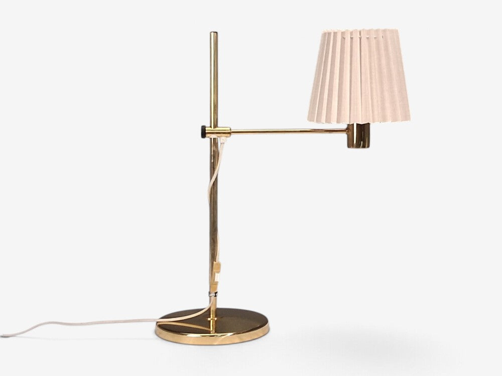 Hans-Agne Jakobsson, Large Adjustable Table Lamp, Polished Brass, Sweden, 1960s