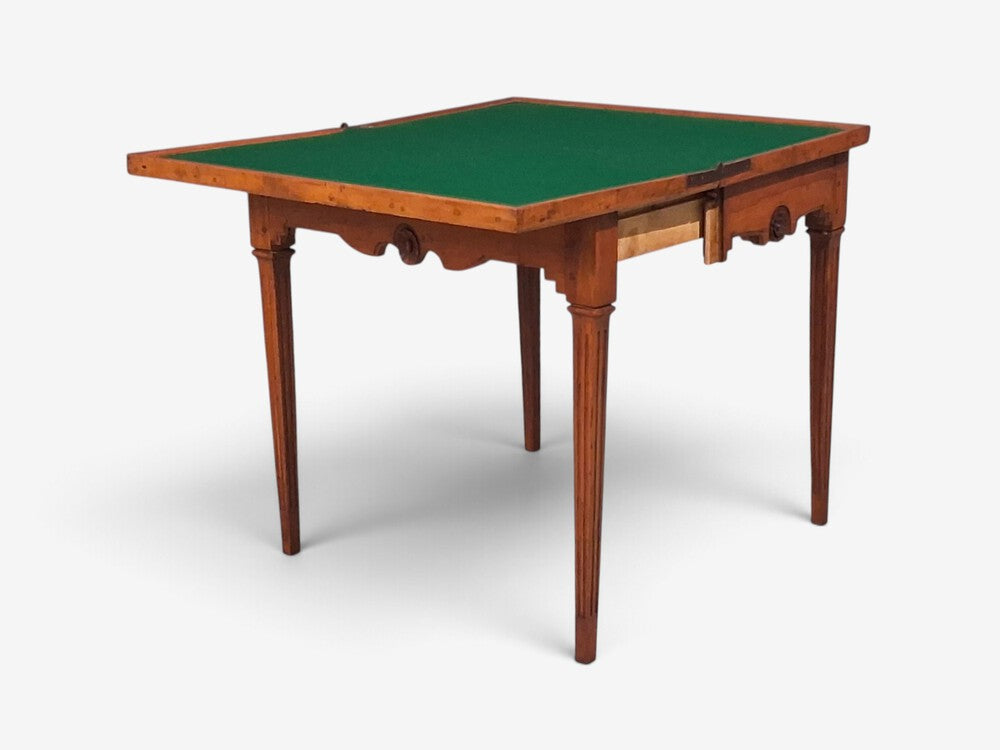Louis XVI, French Provincial Games Table, Parquetry, Fruitwood, France, 1800s