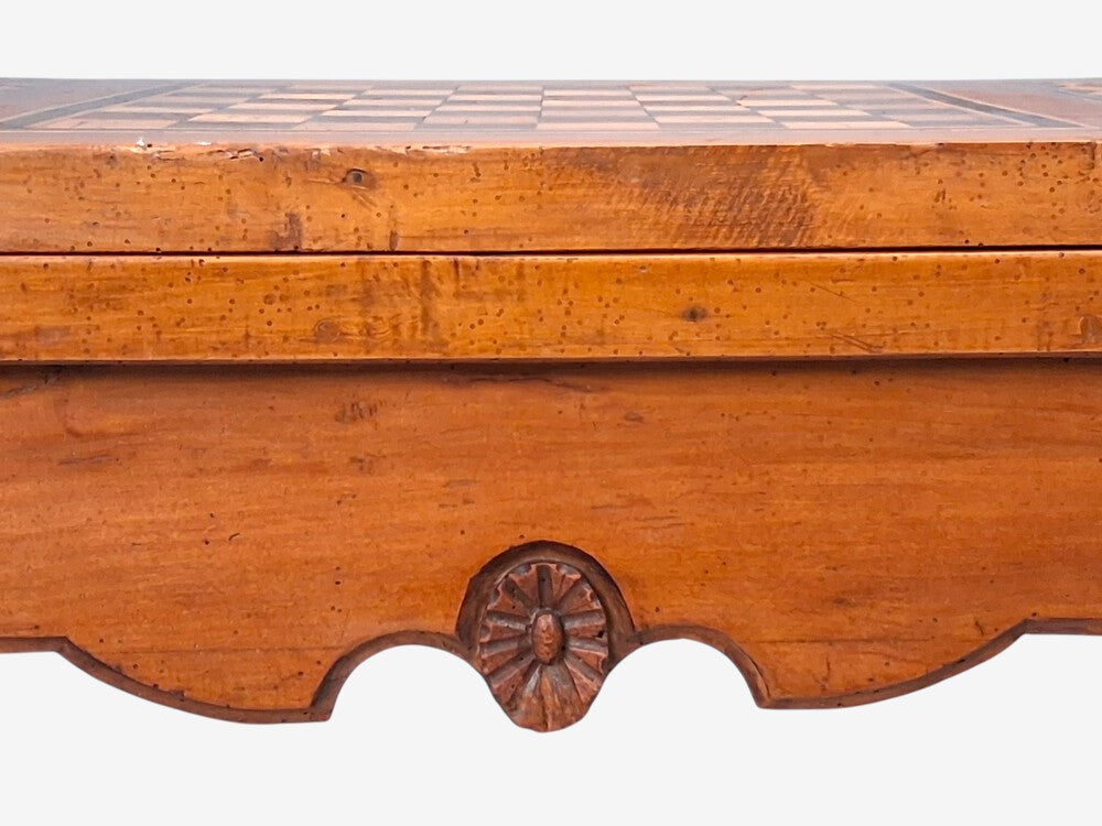 Louis XVI, French Provincial Games Table, Parquetry, Fruitwood, France, 1800s